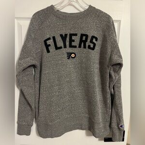 Vintage Champion Gray Philadelphia Flyers Crewneck Sweater